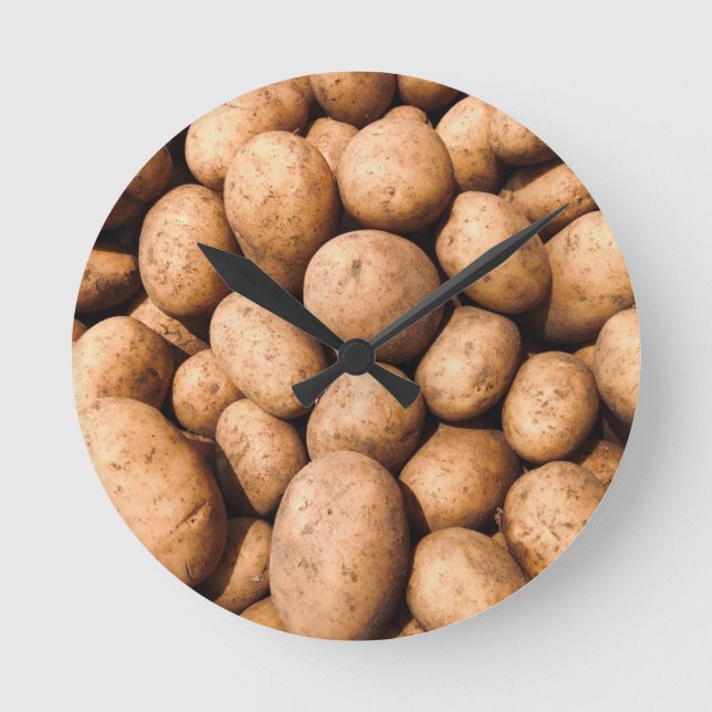 Potato Runde Wanduhr (Vorderseite)