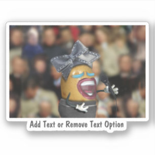 Potato und Big Bow Hat singen Aufkleber