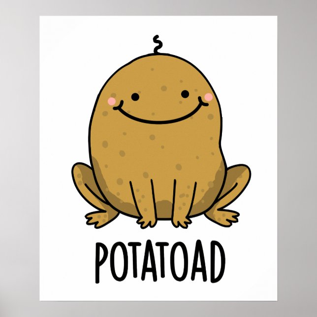 Potatoad Funny Potato Toad Puff Poster (Vorne)