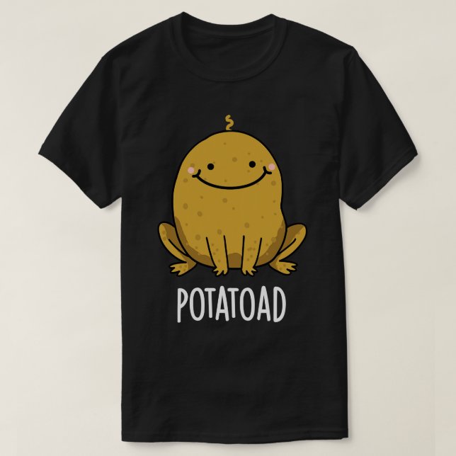 Potatoad Funny Potato Toad Puff T-Shirt (Design vorne)