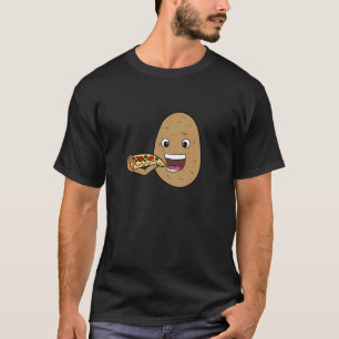 Potatoe isst Pizza Gemüse Fast Food T-Shirt