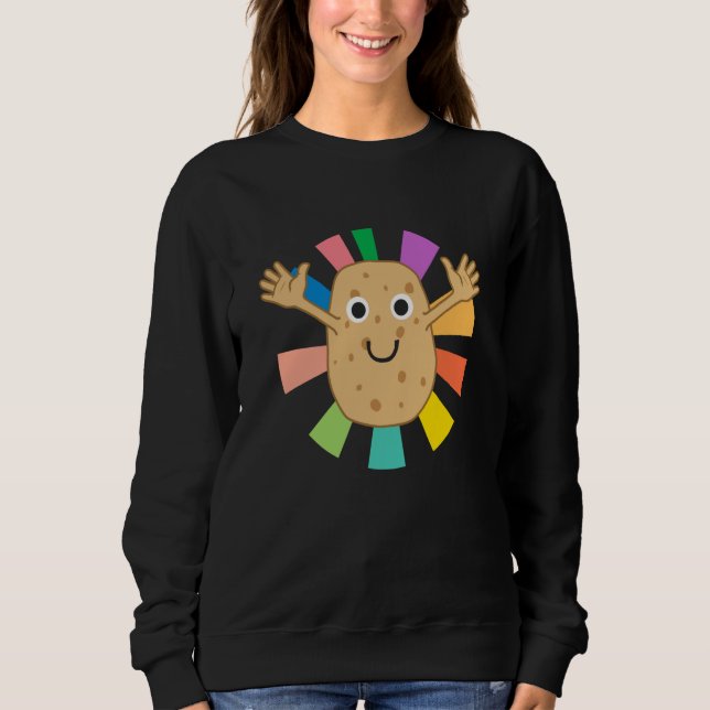 Potatoe Retro Vegetable Hobby Cooking Sweatshirt (Vorderseite)