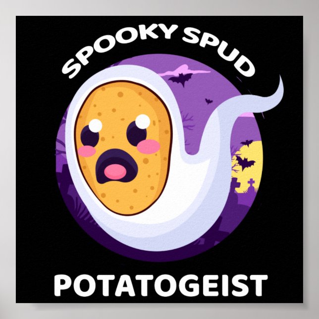Potatogeist Spooky Spud Potato - Niedliches Hallow Poster (Vorne)