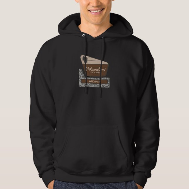 Potawatomi State Park Wisconsin Welcome Sign Vacat Hoodie (Vorderseite)