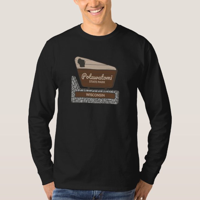 Potawatomi State Park Wisconsin Welcome Sign Vacat T-Shirt (Vorderseite)
