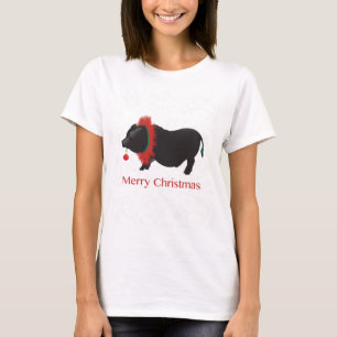 Potbellied Pig Frohe Weihnachtsgestaltung T-Shirt