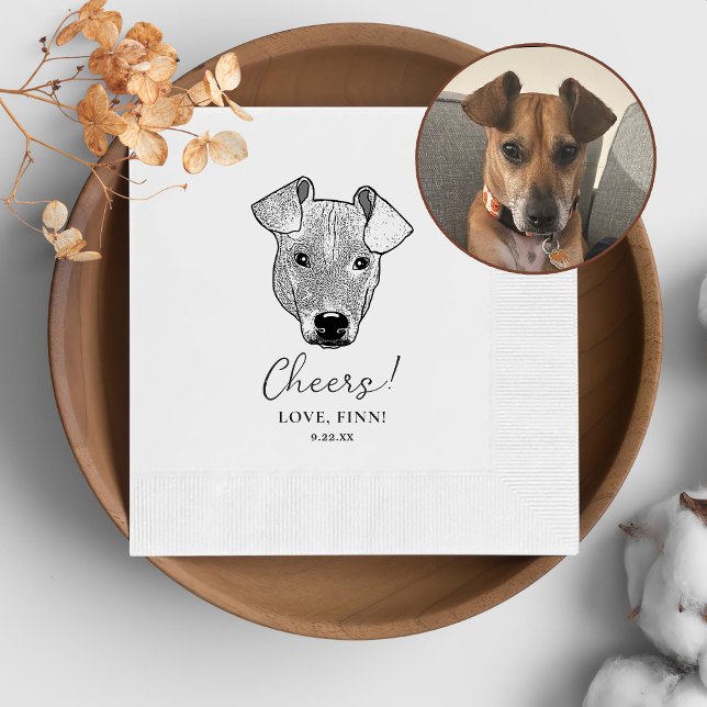 Potcake Dog Personalisiert Cheers Napkins Serviette (Von Creator hochgeladen)
