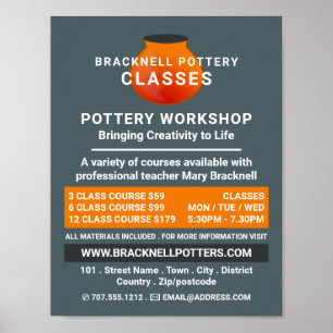 Potdesign, Töpferklassen, Potter Poster