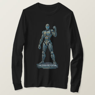 Potenzial entfesseln – Futuristisches Robot Long S T-Shirt