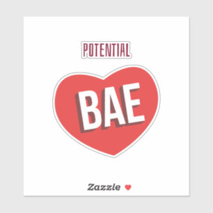 Potenzielle Bae, Design der Liebe des großen Roten Aufkleber