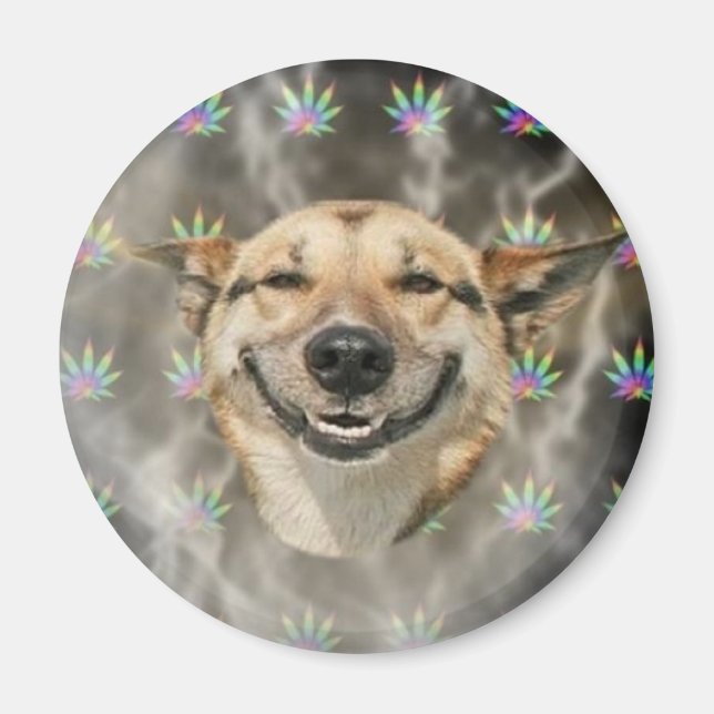 Pothead Dog Magnet (Vorne)