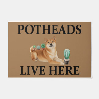 Potheads leben hier, Dog Geschenk Lover Akita Fußmatte
