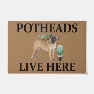 Potheads leben hier, Dog Geschenk Lover Mastiff Fußmatte