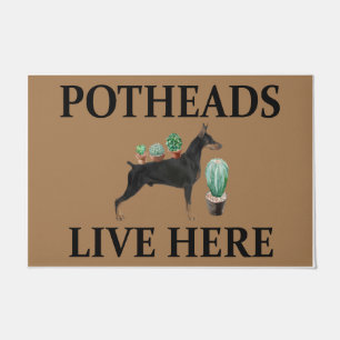 Potheads leben hier, Dog Gift Lover Doberman Fußmatte
