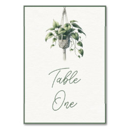 Pothos: Boho Chic Botanische Pflanze Grünpflanzen  Tischnummer