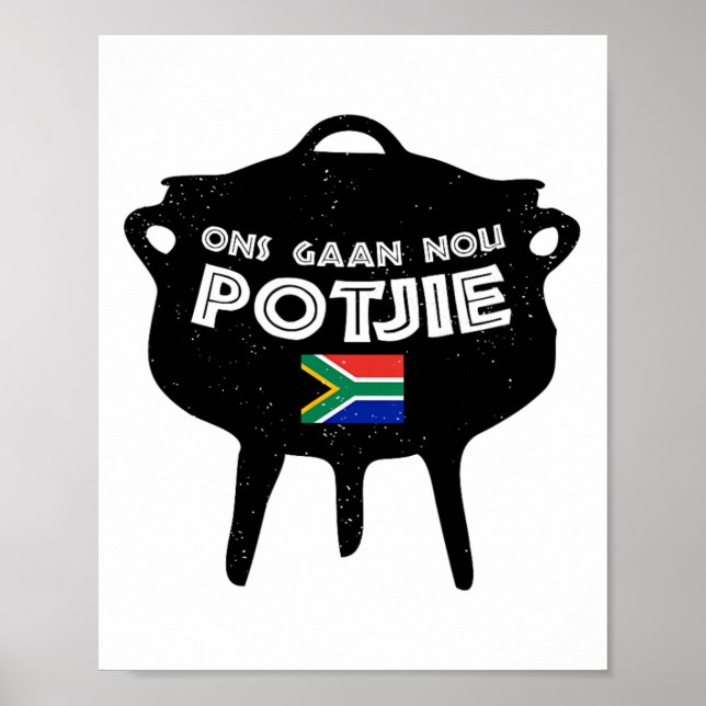 Potjie Südafrika Potjiekos Eintopf Braai  Poster (Vorne)
