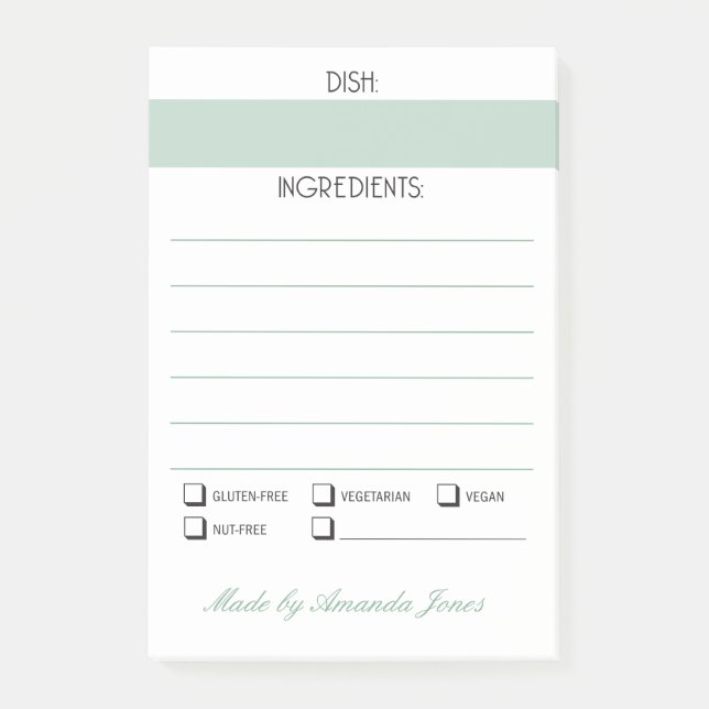 Potluck oder post-it klebezettel (Vorderseite)