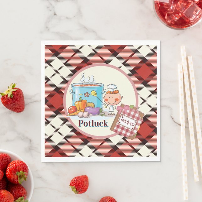 Potluck-Papier  Serviette (Beispiel)