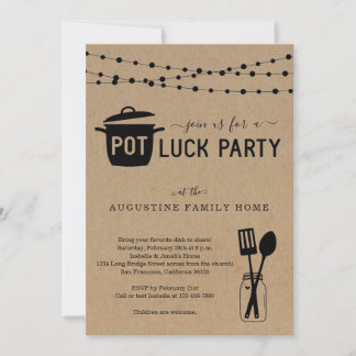 Potluck Party Einladung