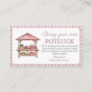Potluck picknick-Anfrage Brautparty-Karte Begleitkarte