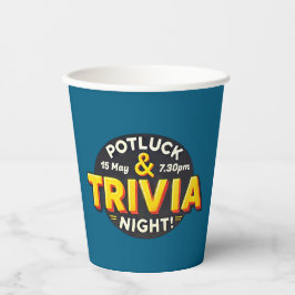 Potluck Trivia Night Party trifft sich Pappbecher