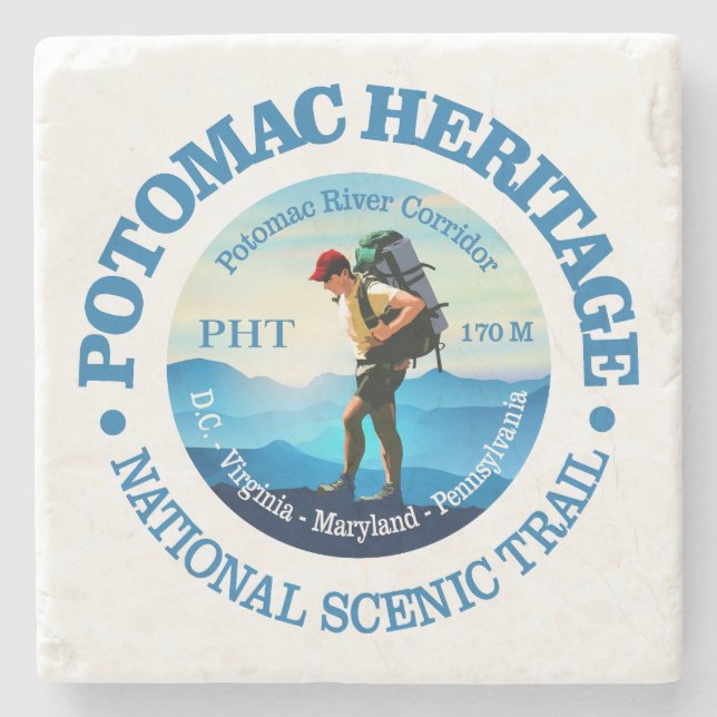 Potomac Heritage Trail (C) Steinuntersetzer (Vorderseite)