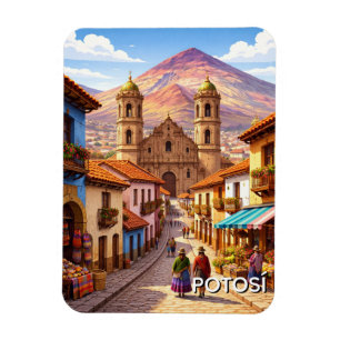 Potosi Bolivien Reise Magnet