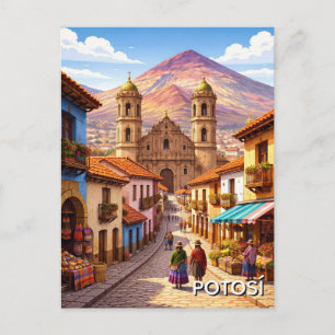 Potosi Bolivien Reise Postkarte