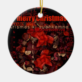 Potpouri World Christmas Navidad Weihnachten Text  Keramikornament