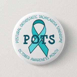 Pots Awareness Montag Ribbon Button
