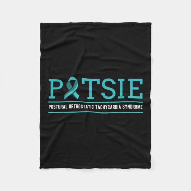 Pots Dysautonomia Türkis Ribbon Autonomy Fleecedecke (Vorderseite)