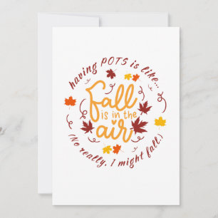 Pots Fall Theme Flat Holiday Card Feiertagskarte