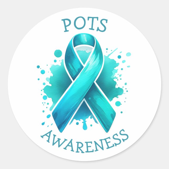 POTS Orthostatisches Tachykardie-Syndrom Runder Aufkleber (Vorderseite)