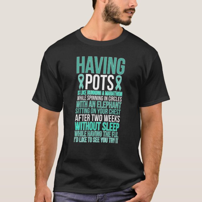 POTS Warrior POTS Awareness Day POTS Fighting T-Shirt (Vorderseite)