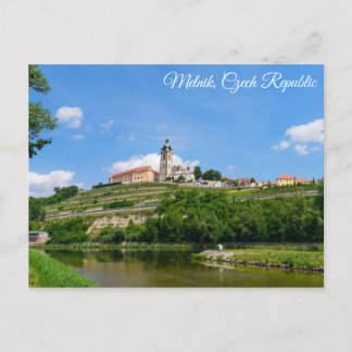 Potscard der Burg Mělník in der Tschechischen Repu Postkarte