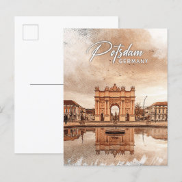 Potsdam Deutschland Color Pencil Travel Postkarte
