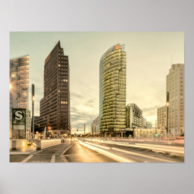 Potsdamer Platz in Berlin, Deutschland Poster (Vorne)