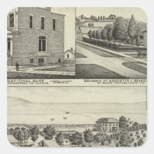 Pottawatomie, Kansas Quadratischer Aufkleber