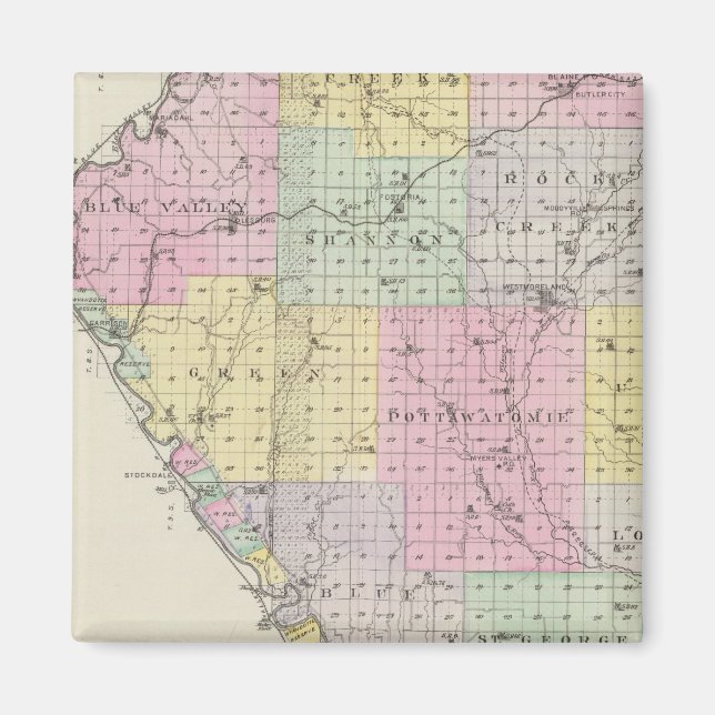 Pottawatomie Landkreis, Kansas 2 Magnet (Vorne)