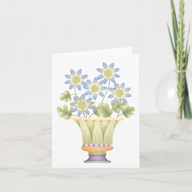 Potted-Blume - Note Card Karte (Vorderseite)