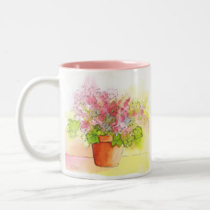 Potted-Blume Zweifarbige Tasse