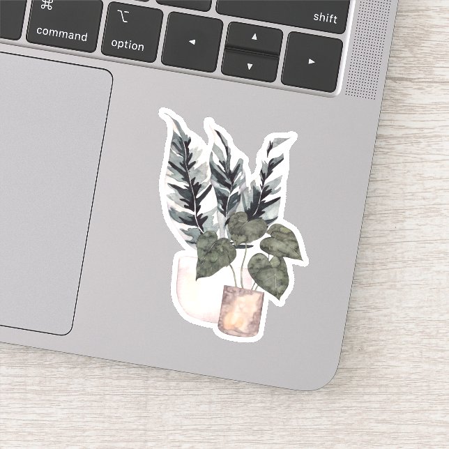 Potted Pflanze - Green Zuhause Sticker (Detail)