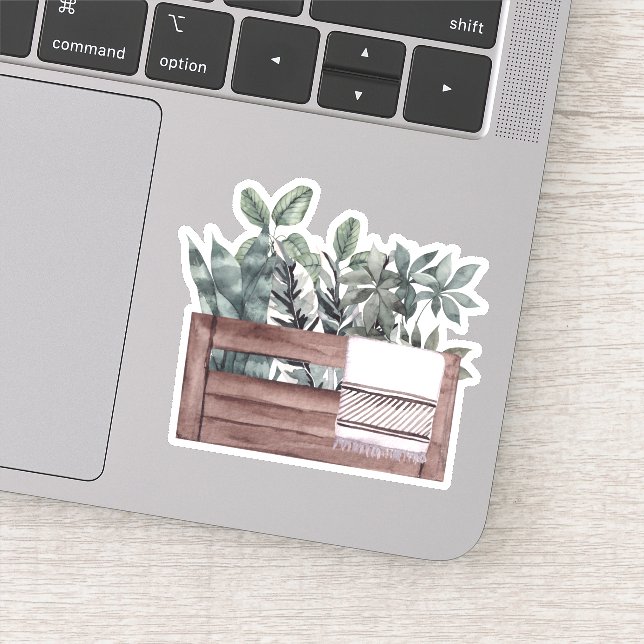 Potted Pflanze - Green Zuhause Sticker (Detail)