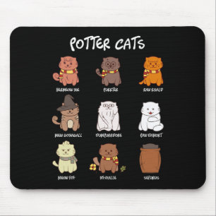 Potter Cats für die Katzenüberdeckung Mousepad