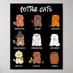 Potter Cats für die Katzenüberdeckung Poster