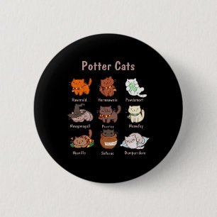 Potter Cats für Katzen Liebhaber Button