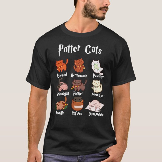 Potter Cats Harry Pawter Classic T - Shirt (Vorderseite)