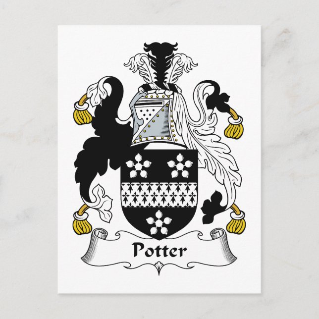 Potter-Familienwappen Postkarte (Vorderseite)