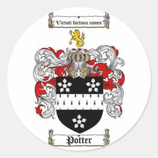 Potter-Familienwappen Runder Aufkleber