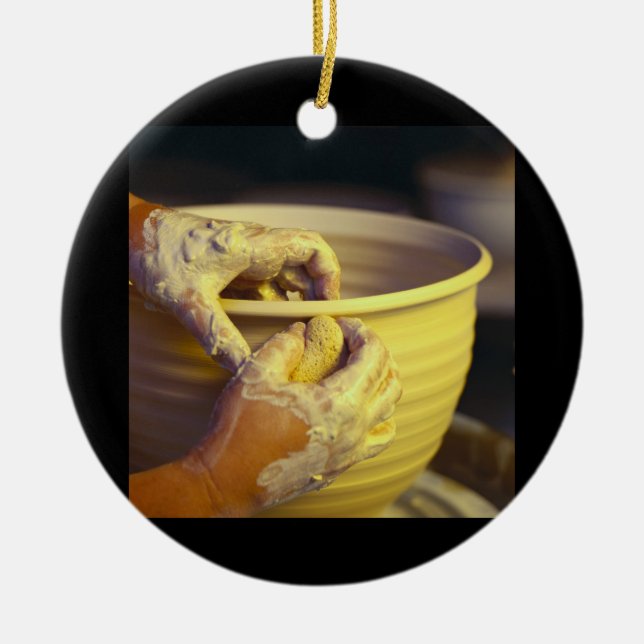 Potter-Hände erstellen 1 Keramikornament (Vorne)